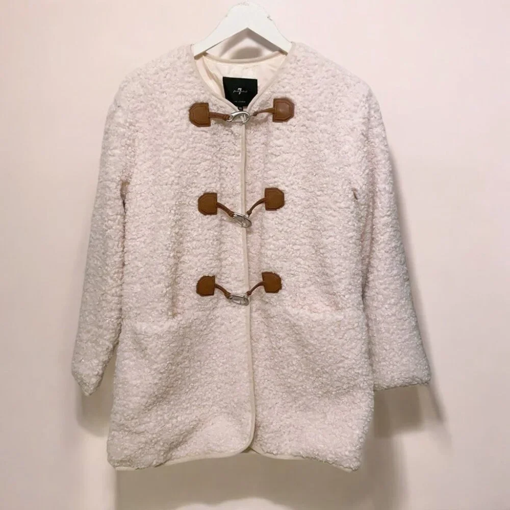 NWT 7 for all mankind Sherpa Jacket - Picture 5 of 10